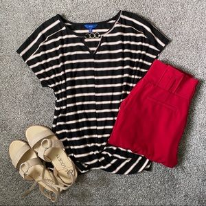 Black and Cream Stripe Tee